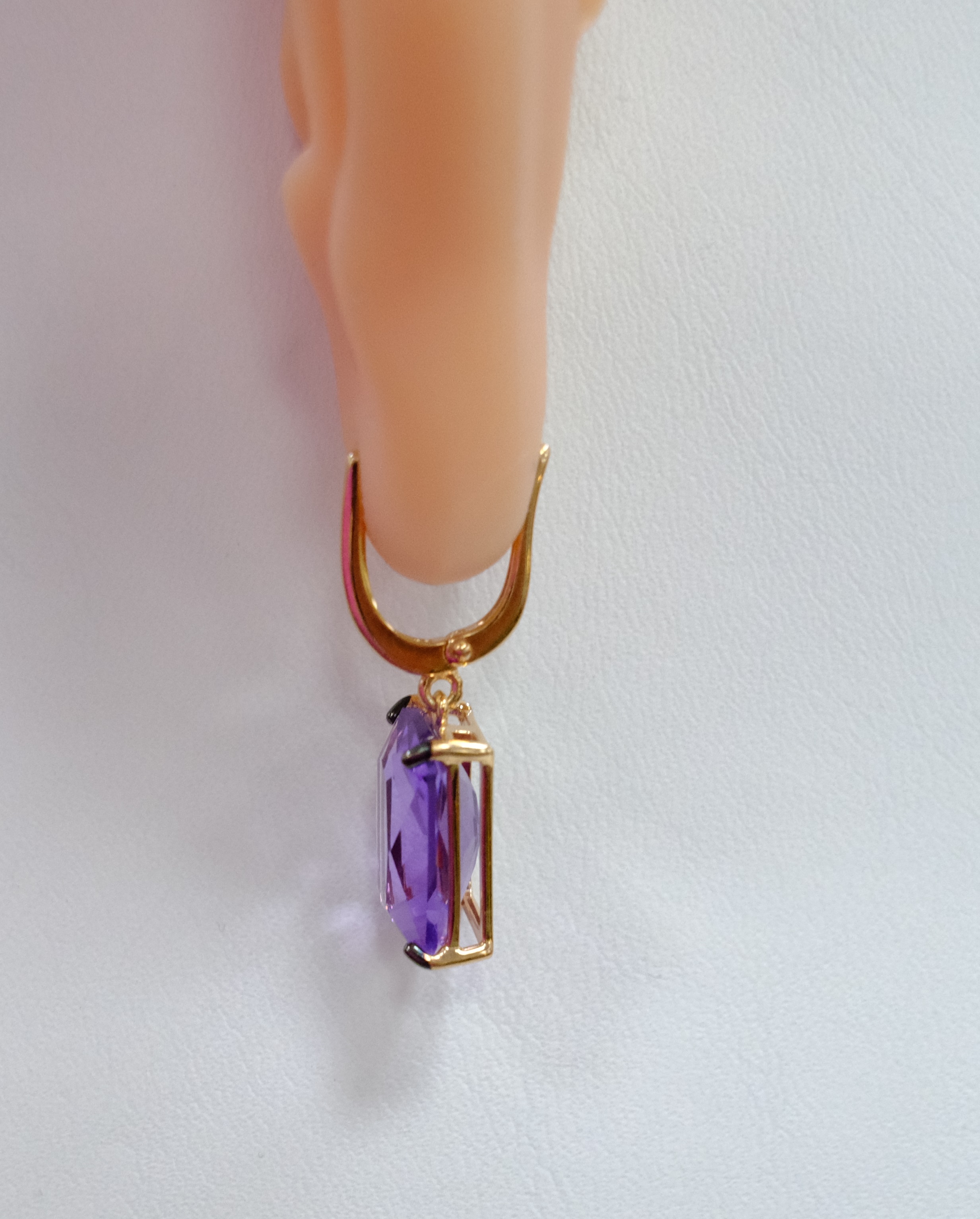 Серебряные серьги с аметистами